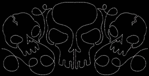 Picture of Halloween Skulls   Machine Embroidery Design