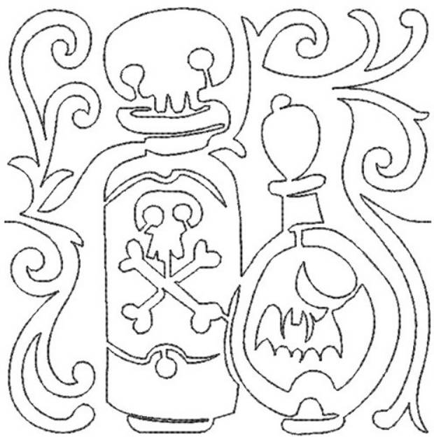 Picture of Potion Quilt Block Machine Embroidery Design