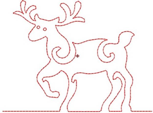 Picture of Reindeer Machine Embroidery Design