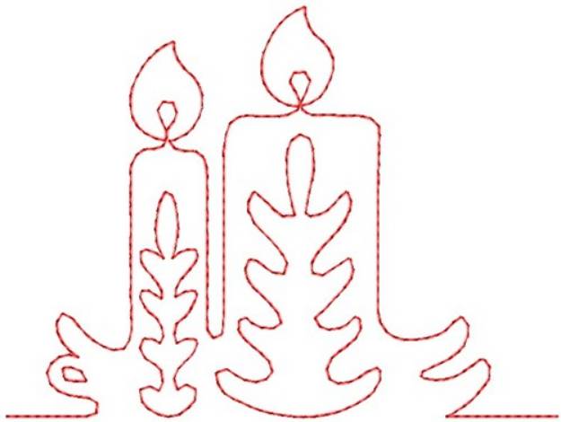 Picture of Candles Machine Embroidery Design