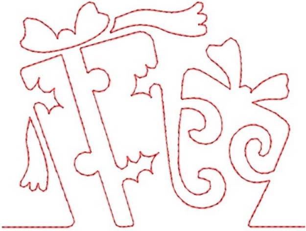 Picture of Christmas Gifts Machine Embroidery Design