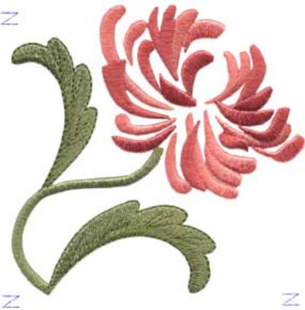 Picture of Chrysanthemum Filled - Single Machine Embroidery Design