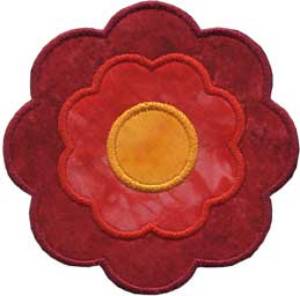 Picture of Marigold Center Applique - Single Machine Embroidery Design