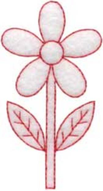 Picture of Daisy Redwork - Single Machine Embroidery Design