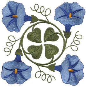 Picture of Morning Glory Filled - Full-size Machine Embroidery Design