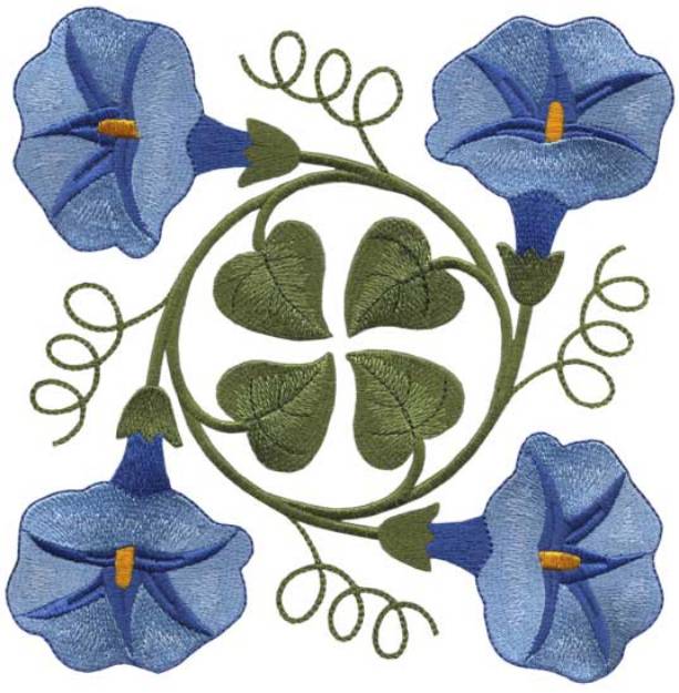 Picture of Morning Glory Filled - Full-size Machine Embroidery Design