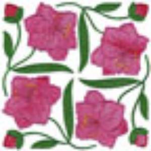 Picture of Gladiolus Applique - Full-size Machine Embroidery Design