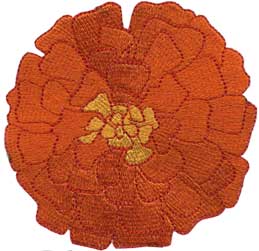 Marigold Filled Center - Single Machine Embroidery Design