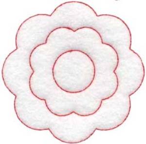 Picture of Marigold Redwork Center - Single Machine Embroidery Design