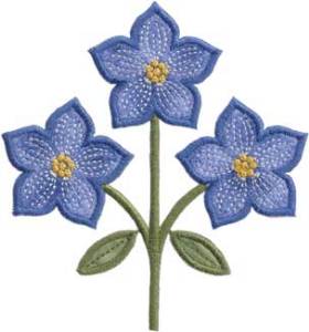 Picture of Larkspur Applique - Single Machine Embroidery Design