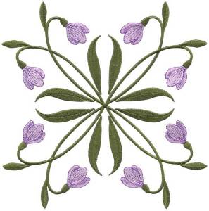 Picture of Snowdrops Filled - Full-size Machine Embroidery Design