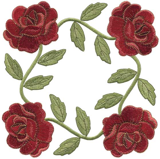 Rose Filled - Full-size Machine Embroidery Design
