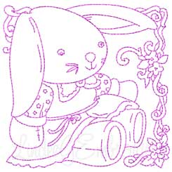 Stuffed Bunny Machine Embroidery Design