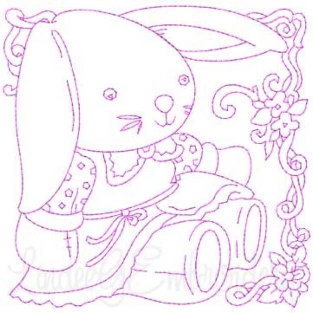 Picture of Stuffed Bunny Machine Embroidery Design