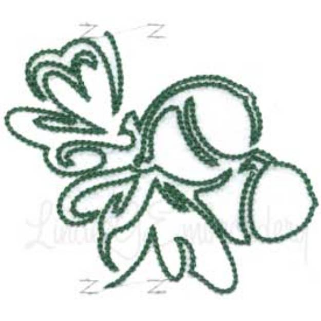 Picture of Mistletoe Continuous Border - Chain St. Machine Embroidery Design