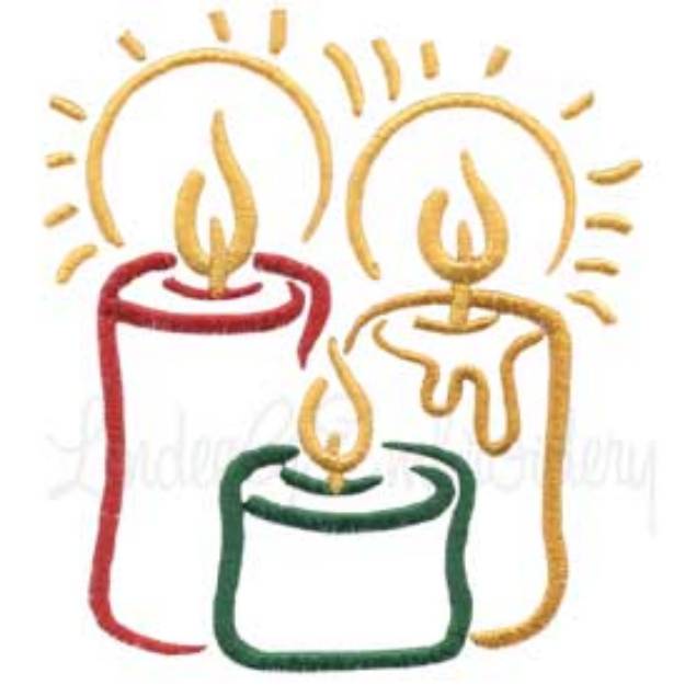 Picture of Candles Machine Embroidery Design