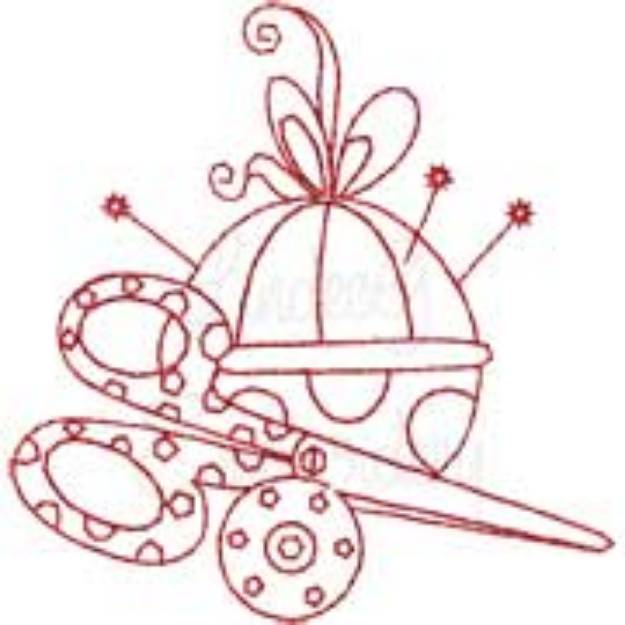 Picture of Redwork Sewing Design 48 Machine Embroidery Design
