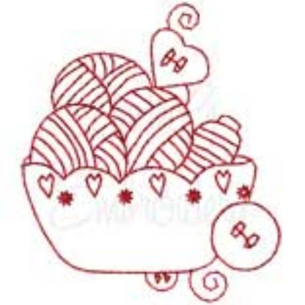 Picture of Redwork Sewing Design 53 Machine Embroidery Design