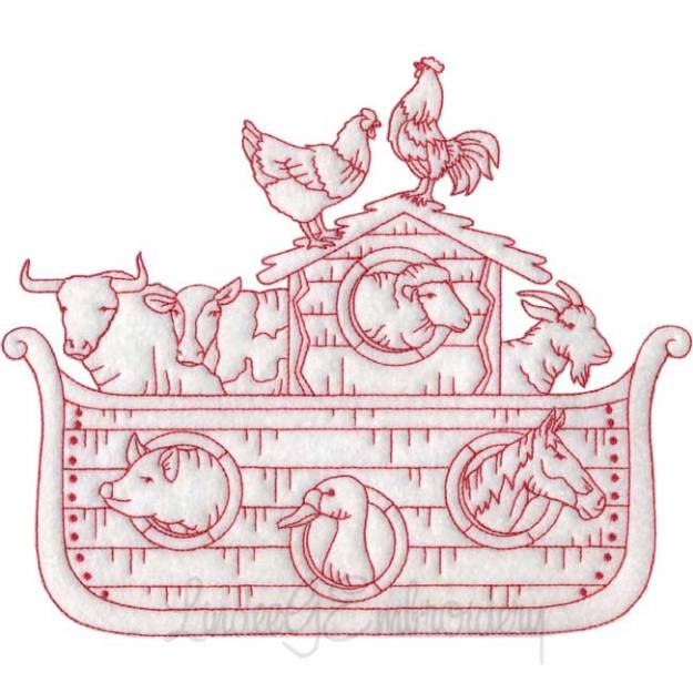 Picture of Noah's Ark Design 7 Machine Embroidery Design