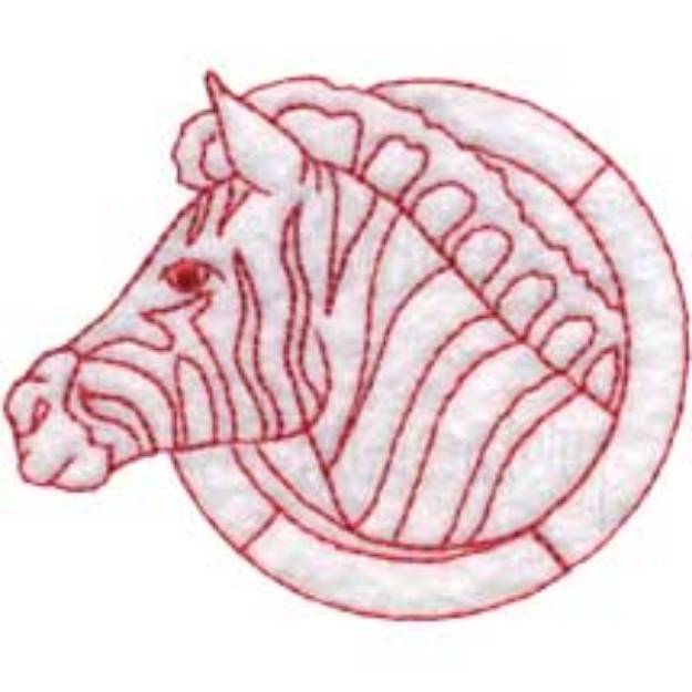 Picture of Zebra Machine Embroidery Design