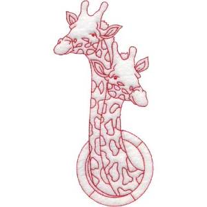 Picture of Giraffe Pair Machine Embroidery Design