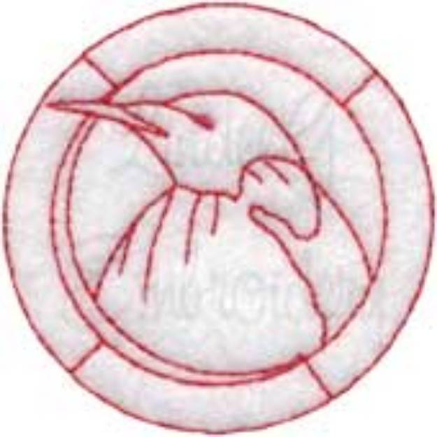 Picture of Penguin Redwork Machine Embroidery Design