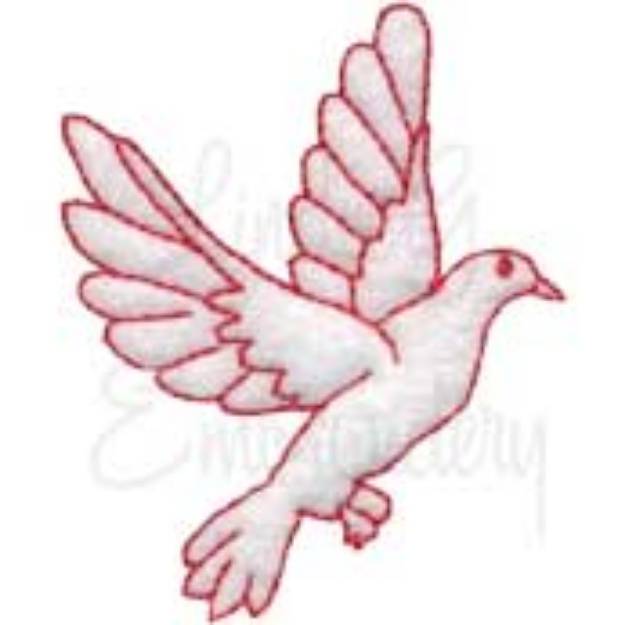 Picture of Dove Machine Embroidery Design