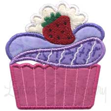 Cupcake 4 Applique Machine Embroidery Design