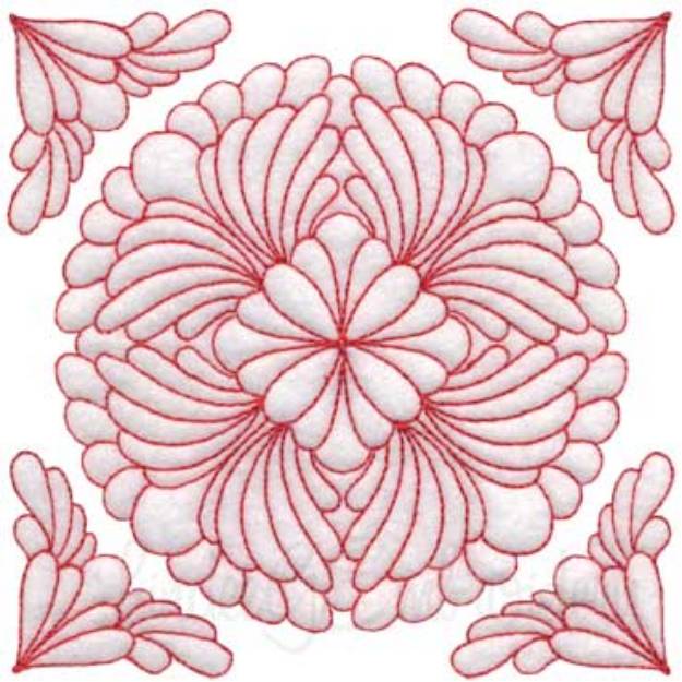 Picture of Quilt Block 10 (4 sizes) Machine Embroidery Design