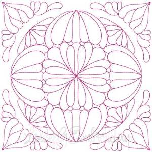 Picture of Quilt Block 02 (4 sizes) Machine Embroidery Design