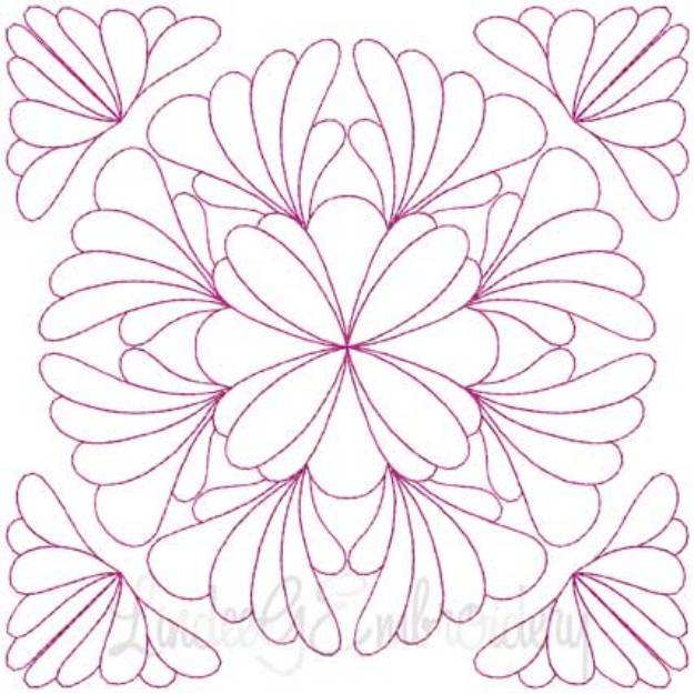 Picture of Quilt Block 06 (4 sizes) Machine Embroidery Design