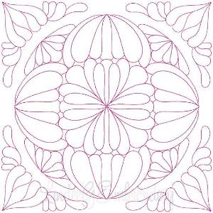 Picture of Quilt Block 02 (4 sizes) Machine Embroidery Design