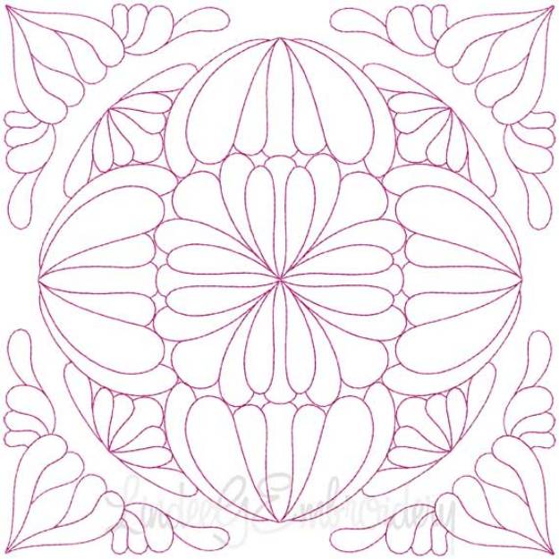 Picture of Quilt Block 02 (4 sizes) Machine Embroidery Design