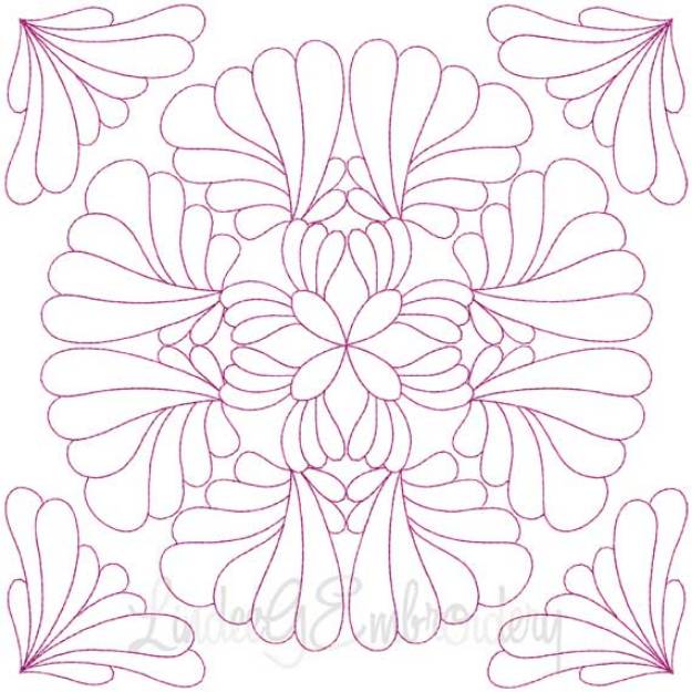 Picture of Quilt Block 09 (4 sizes) Machine Embroidery Design