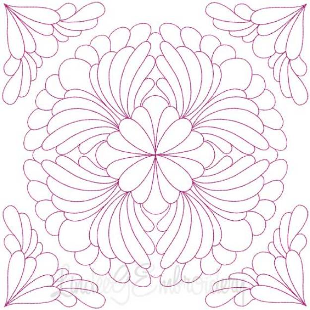 Picture of Quilt Block 10 (4 sizes) Machine Embroidery Design