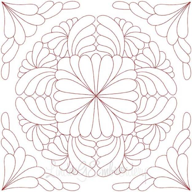 Picture of Quilt Block 04 (4 sizes) Machine Embroidery Design