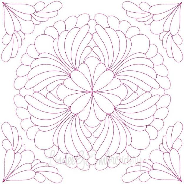 Picture of Quilt Block 10 (4 sizes) Machine Embroidery Design