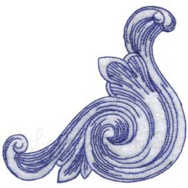 Picture of Baroque Scroll 0 Machine Embroidery Design