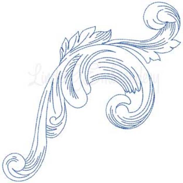 Picture of Baroque Scroll 03 Machine Embroidery Design