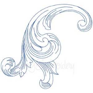 Picture of Baroque Scroll 05 Machine Embroidery Design