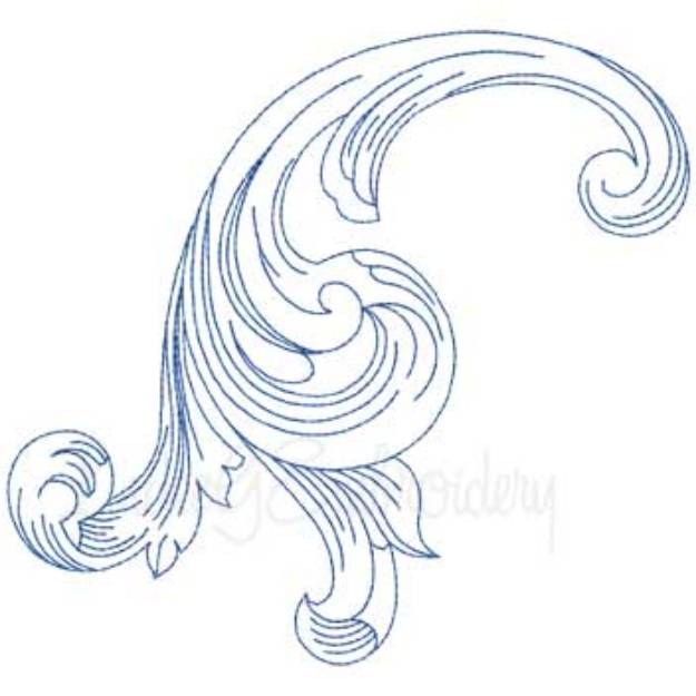 Picture of Baroque Scroll 05 Machine Embroidery Design