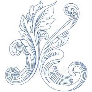 Picture of Baroque Scroll 08 Machine Embroidery Design