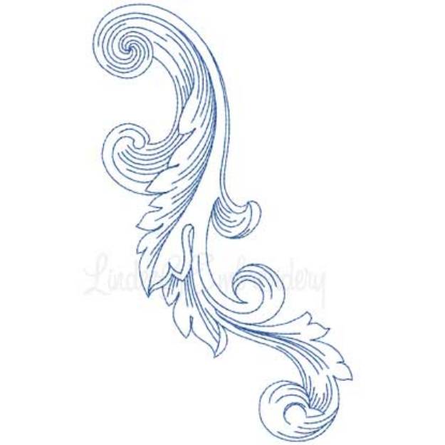 Picture of Baroque Scroll 0 Machine Embroidery Design