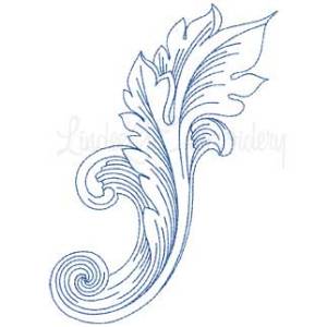 Picture of Baroque Scroll  Machine Embroidery Design