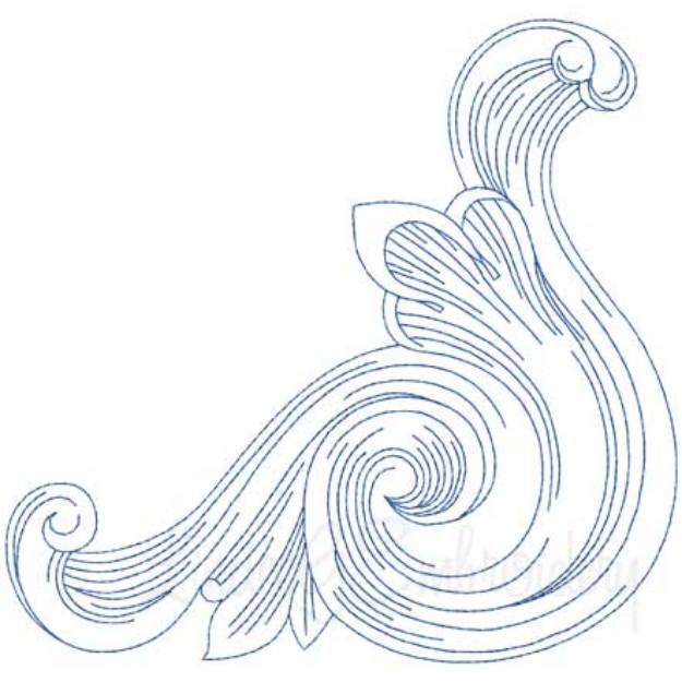 Picture of Baroque Scroll 0 Machine Embroidery Design