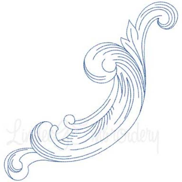 Picture of Baroque Scroll 02 Machine Embroidery Design