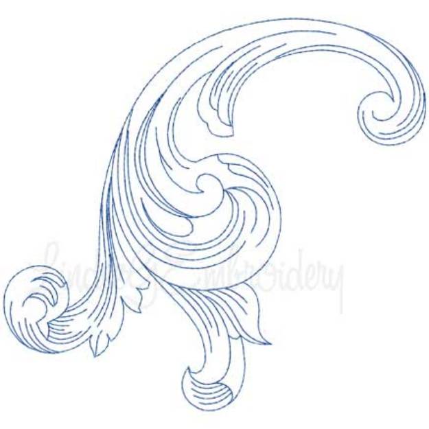 Picture of Baroque Scroll 05 Machine Embroidery Design