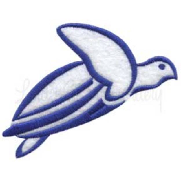 Picture of Turtle - satin Machine Embroidery Design