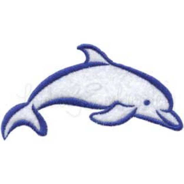 Picture of Porpoise - satin Machine Embroidery Design