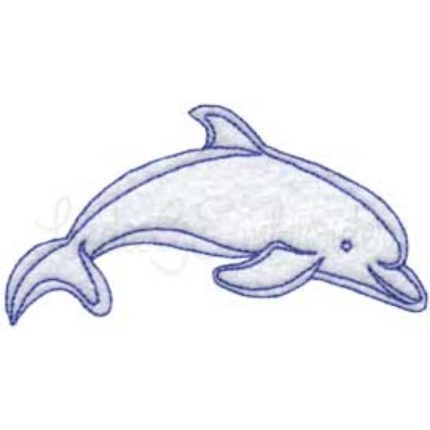 Picture of Porpoise - bean stitch Machine Embroidery Design